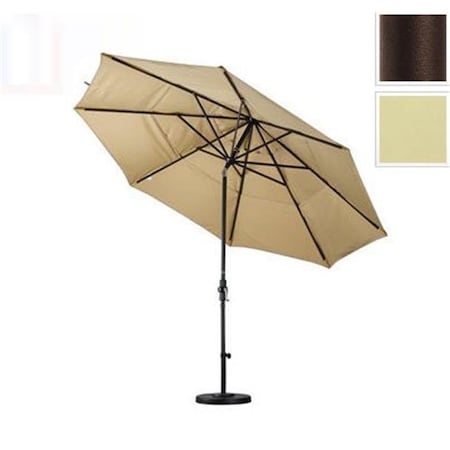 California Umbrella California Umbrella GSCU118117-SA22-DWV 11 ft. Aluminum Market Umbrella Collar Tilt Double Vents - Bronze - Pacifica - Beige GSCU118117-SA22-DWV